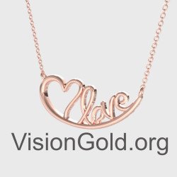 Κολιέ Καρδιά Love - Graffiti Love Μενταγιόν Σε Ασήμι