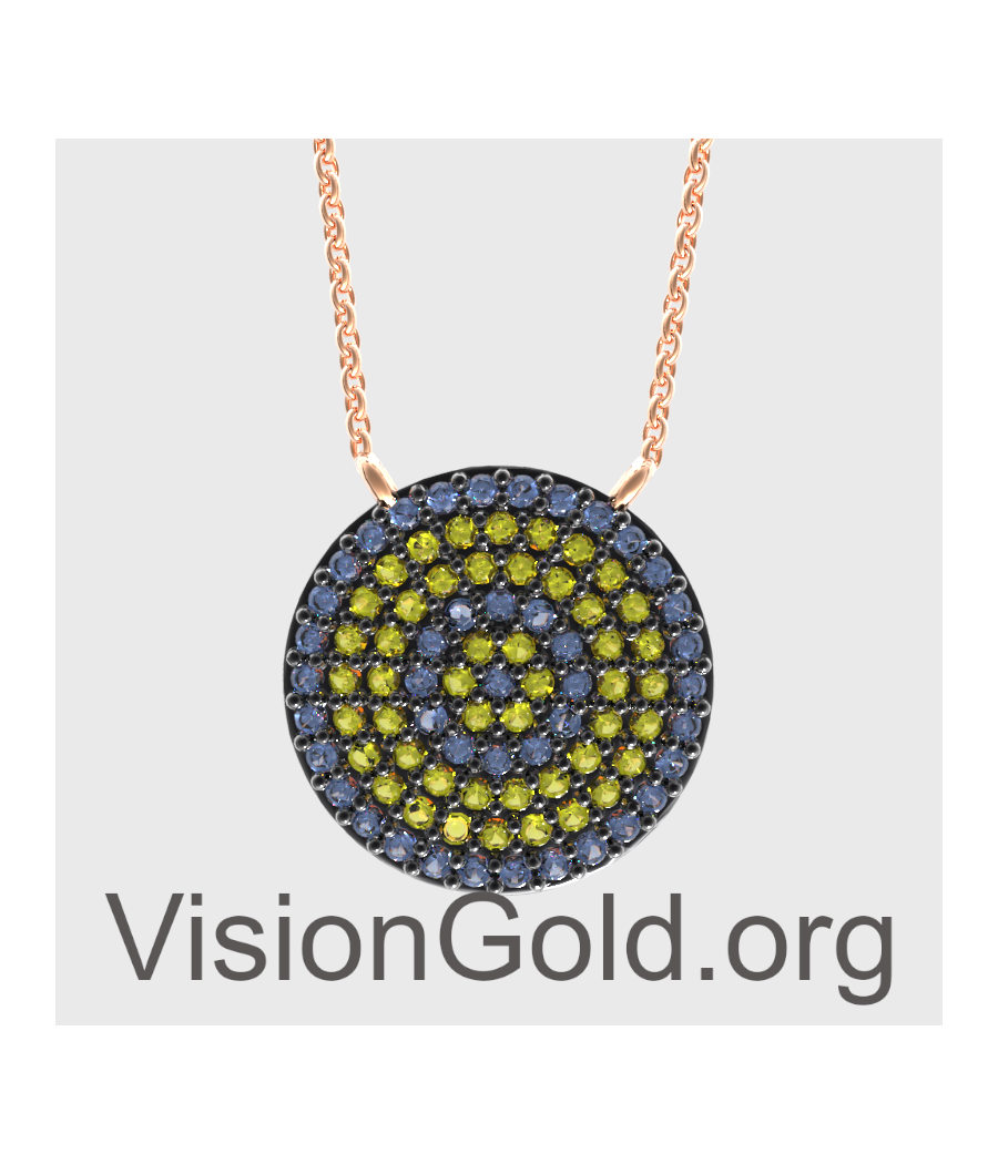 Ασημένιο Κολιέ Μάτι- Κολιέ Στόχος - Κολιέ Κύκλος - Κολιέ Μάτι