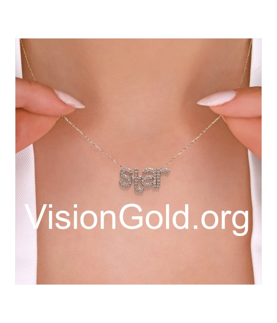 Silber-Stern-Halskette-Stern-Halskette Zirkon-Gold-Halskette