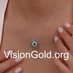 Золотое Ожерелье С Подвеской От Сглаза-Ожерелье Сглаза