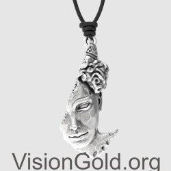 Unisex Ασημένιο Κολιέ Γυναικείο Αρχαιοελληνικό Άγαλμα 0832