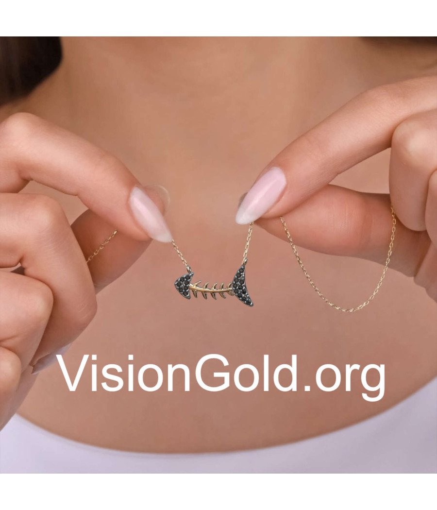 Fishbone Pendant - Fish Pendant Necklace