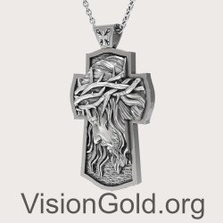 Premium Silber Kreuz mit Jesus Christus 0304