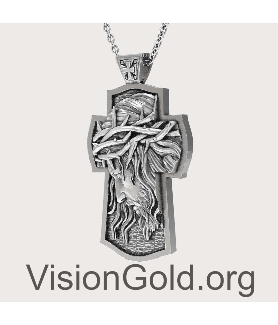 Premium Silber Kreuz mit Jesus Christus 0304