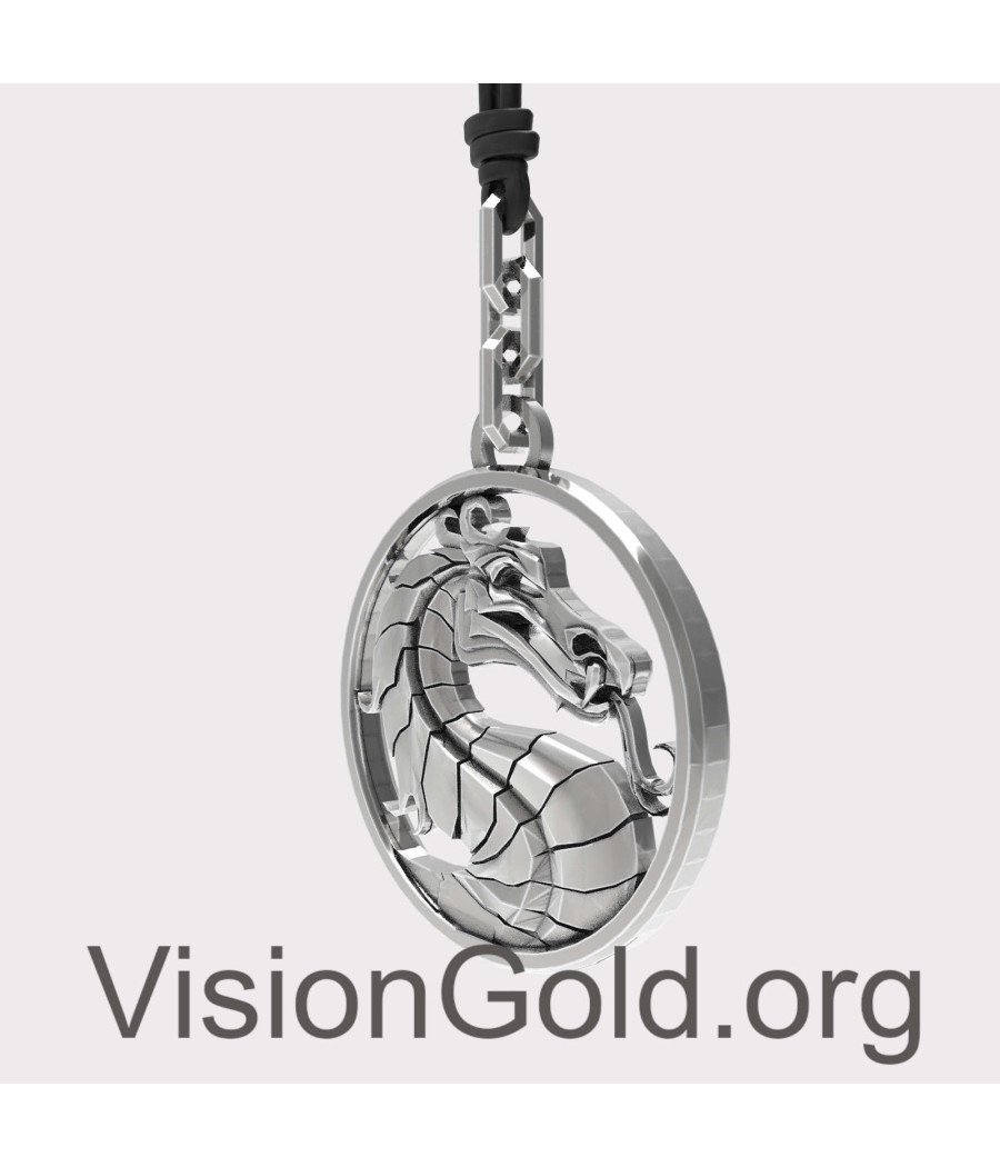 Silver Dragon Pendant 0308