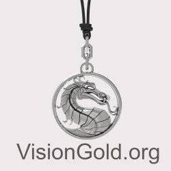 Silver Dragon Pendant 0308