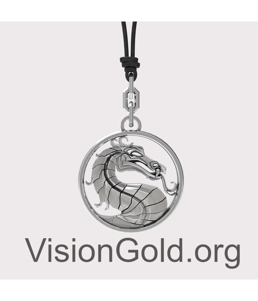 Silver Dragon Pendant 0308