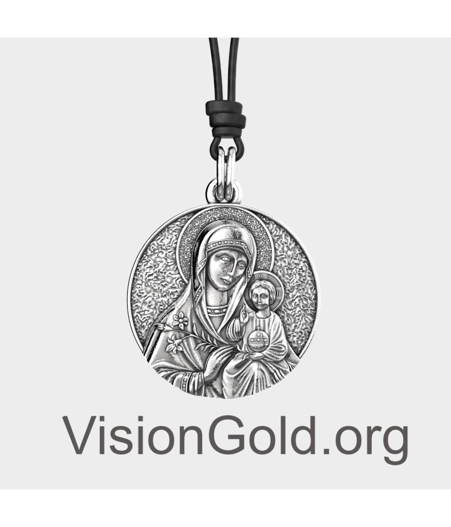 Virgin Mary and Baby Jesus Necklace 0314