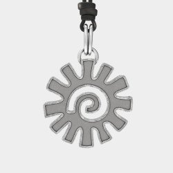 Мужской Серебряное ожерелье с ацтекской подвеской "Солнце" 0290