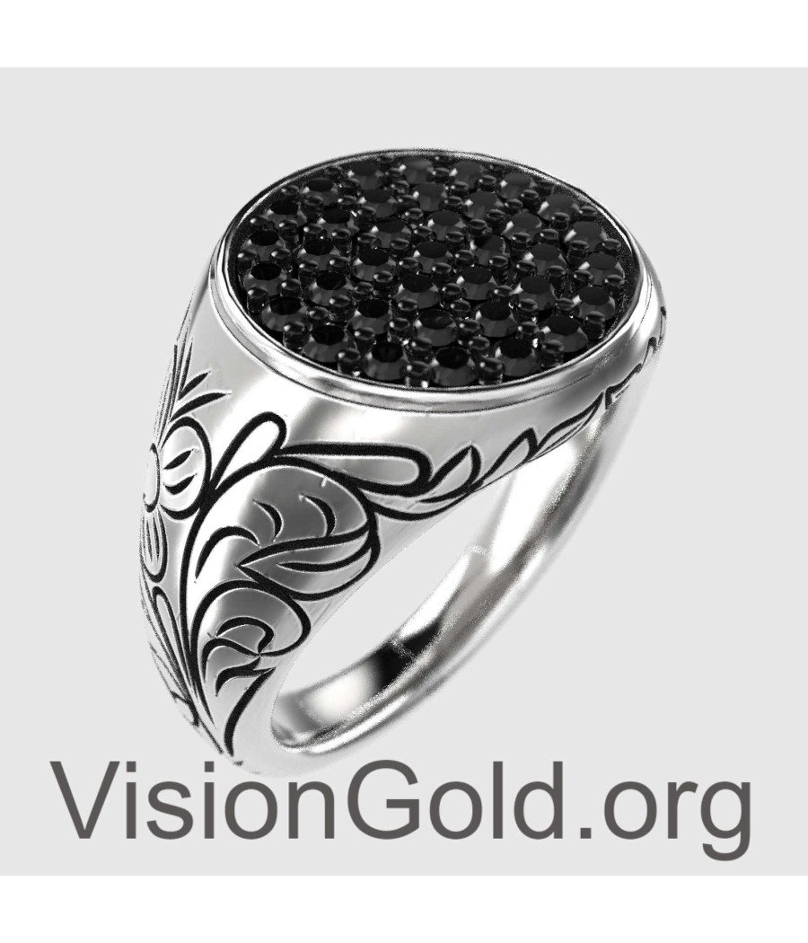 Anello da uomo Chevalier con pietre 0055