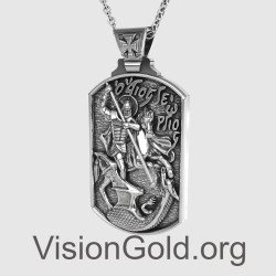 Unique Silver St George Pendant 0328