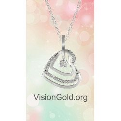 Heart Necklace for Women - Heart Shaped Love Necklace - Gift