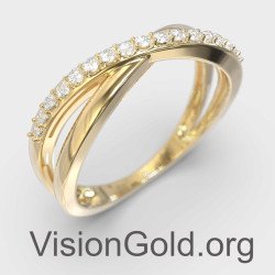 Minimal Engagement ring - Minimalist Gold ring 1298K