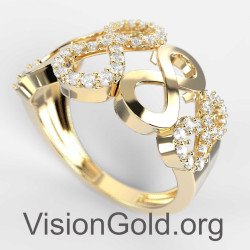 Γυναικείο Ασημένιο Δαχτυλίδι Άπειρο Forever Love 1299K