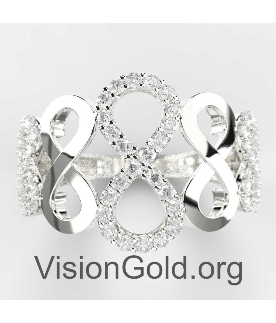 Unisilver infinity clearance ring