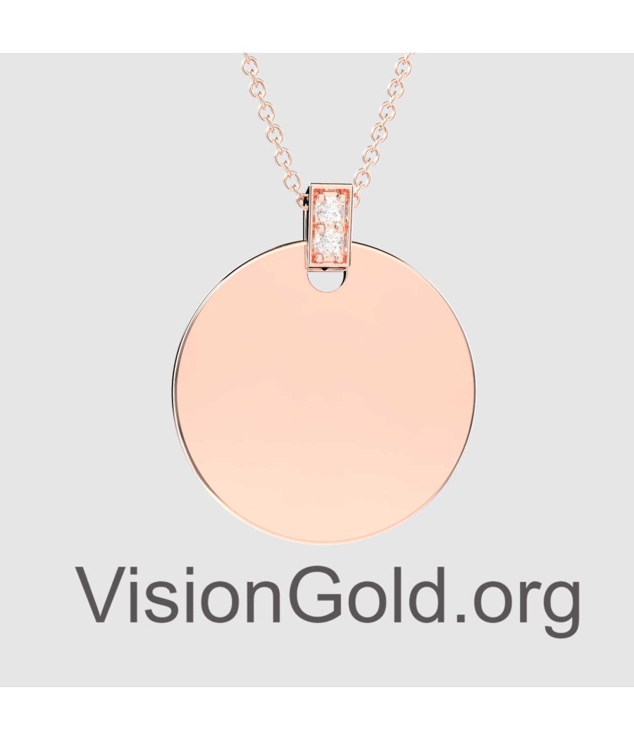 Custom necklace hot sale rose gold