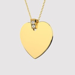 Γυναικείο Κολιέ Καρδιά Για Χάραξη Ημερομηνίας Ή Ονόματος 0540K