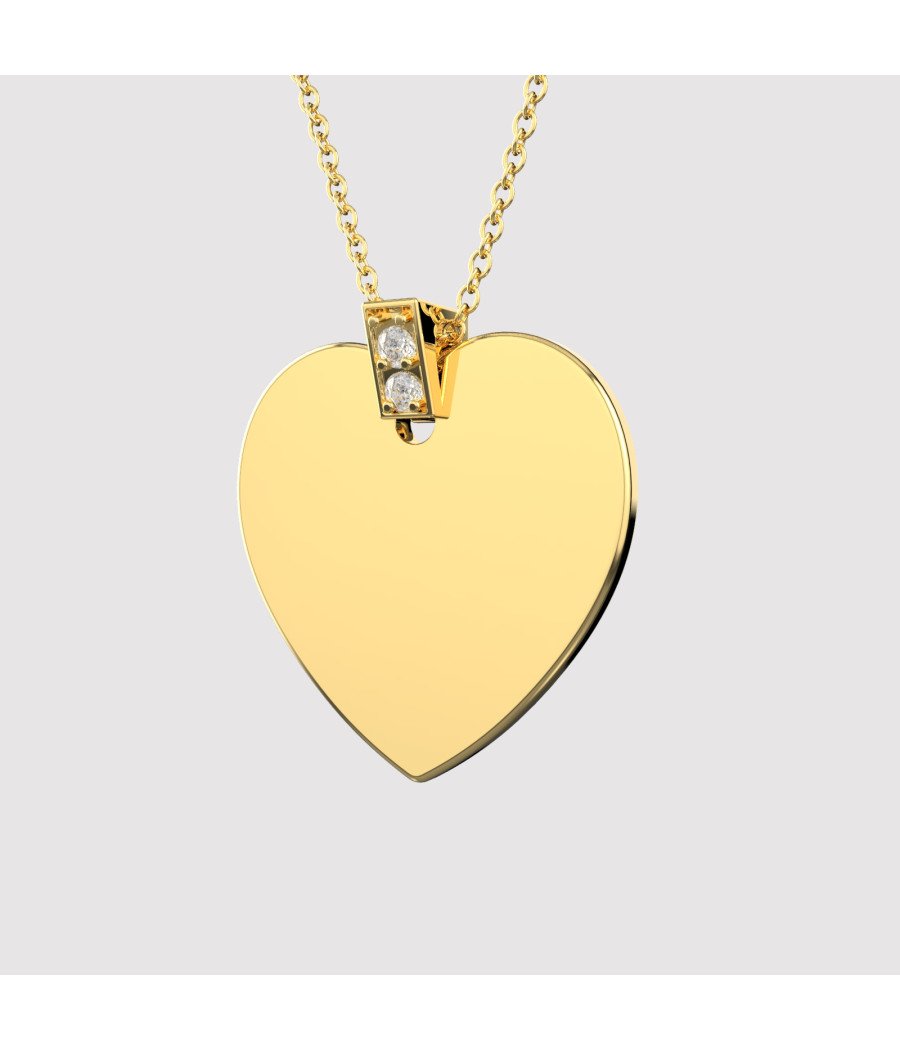 Personalised Engraved Heart Name Necklace 0540K