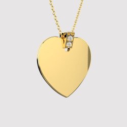 Personalised Engraved Heart Name Necklace 0540K