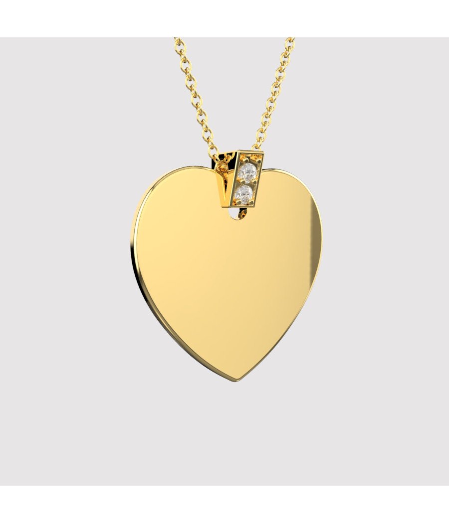 Personalised Engraved Heart Name Necklace 0540K