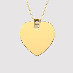 Personalised Engraved Heart Name Necklace 0540K