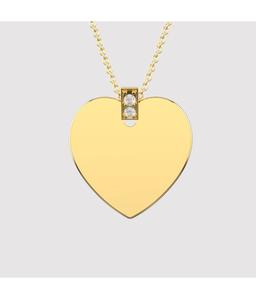 Personalised Engraved Heart Name Necklace 0540K