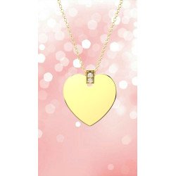 Collar con nombre de corazón grabado personalizado 0540K