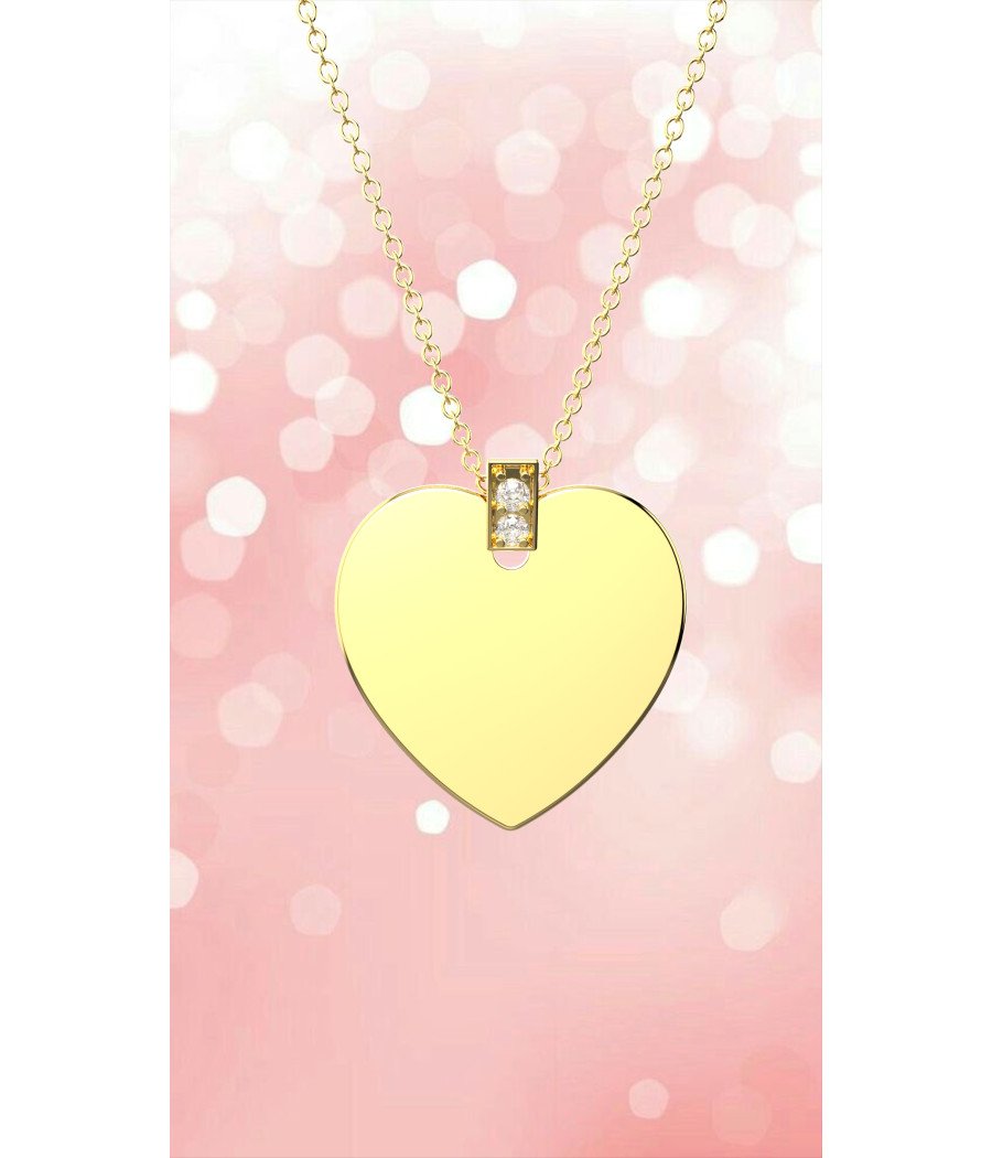 Personalised Engraved Heart Name Necklace 0540K