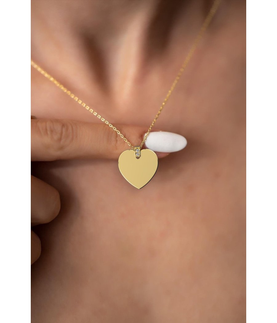 Personalised Engraved Heart Name Necklace 0540K