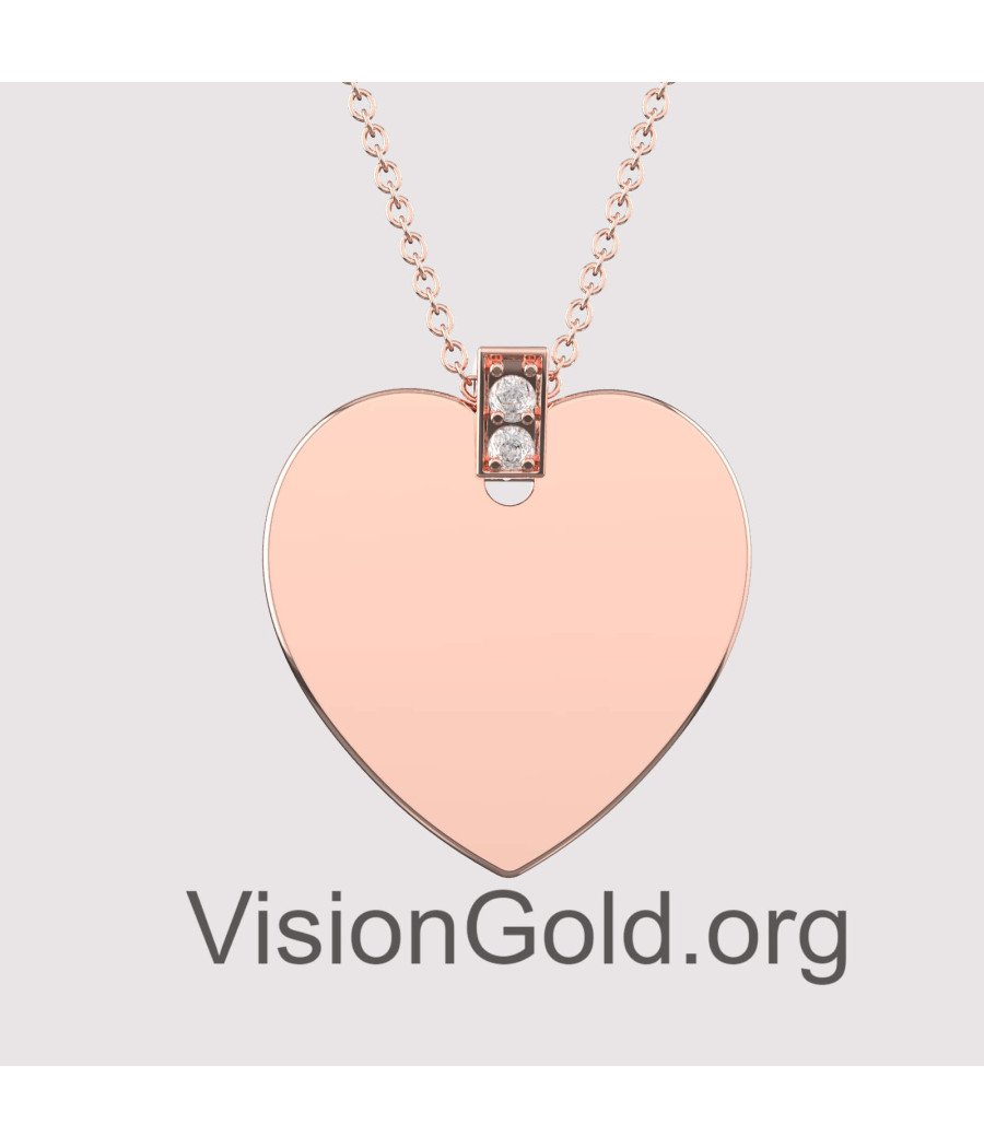 Elegant Personalized Gold Heart Locket Necklace