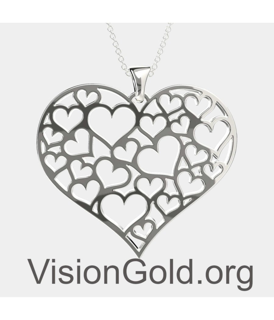 Big Heart Charm - Love Gift for Her - Sterling Silver Amore
