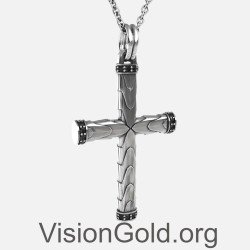 Серебряное ожерелье с подвеской в виде креста - Ожерелье с
