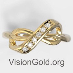 Unendlichkeitsring aus Gelbgold 1334K