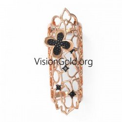 Statement Long Finger Butterfly Ring 0287