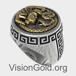 Altgriechischer Medusa Ring - Medusa Ringe 0795