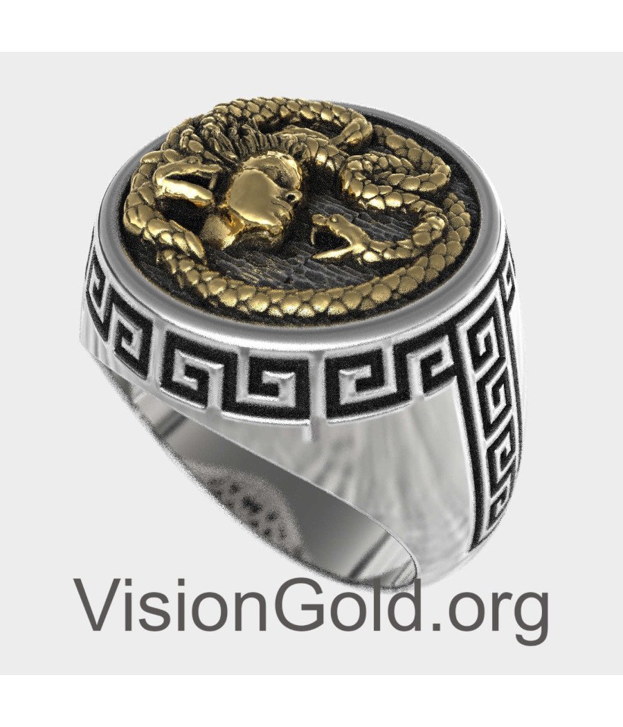 Altgriechischer Medusa Ring - Medusa Ringe 0795