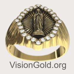Catholic Sterling Silver Virgin Mary Ring 1336K