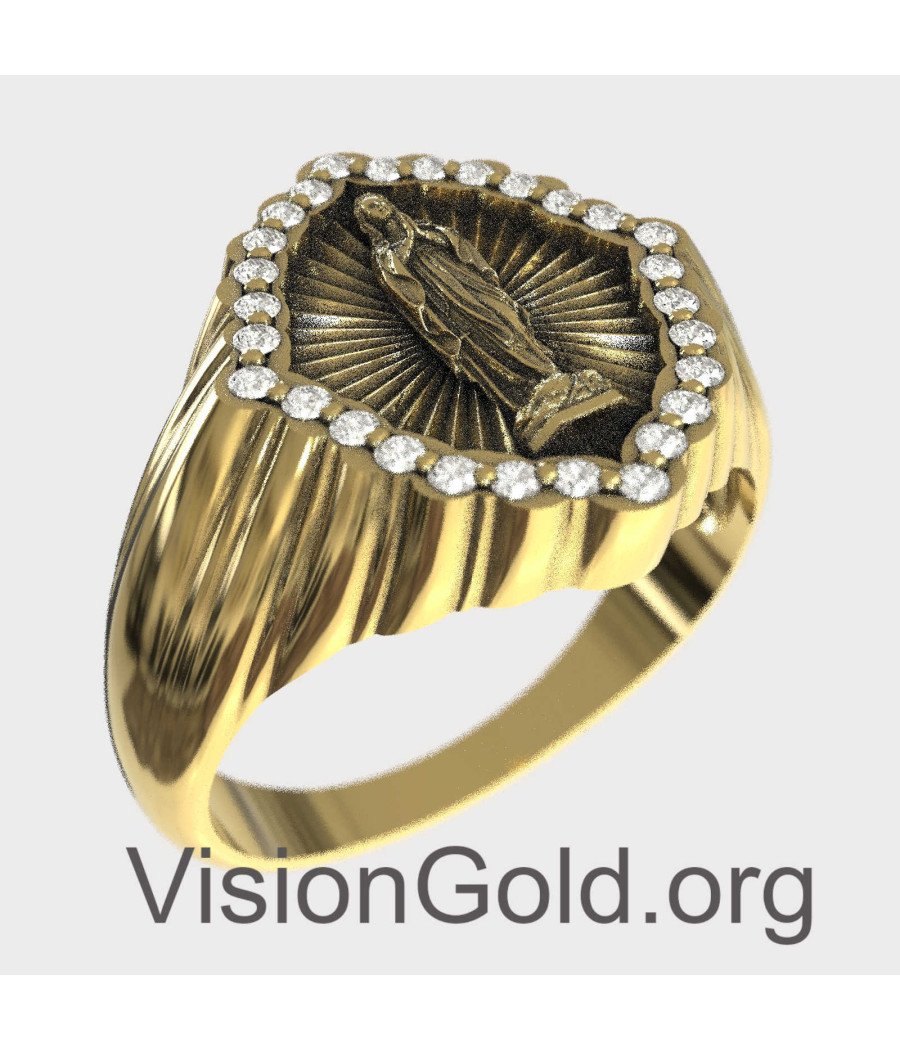 Catholic Sterling Silver Virgin Mary Ring 1336K