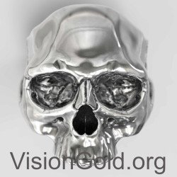 Εντυπωσιακό Ανδρικό Δαχτυλίδι Με Νεκροκεφαλή | Ανδρικά