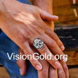Εντυπωσιακό Ανδρικό Δαχτυλίδι Με Νεκροκεφαλή | Ανδρικά