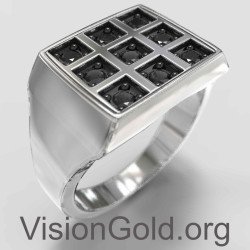 Ανδρικό δαχτυλίδι με πέτρες |Ανδρικα δαχτυλιδια με πετρα |