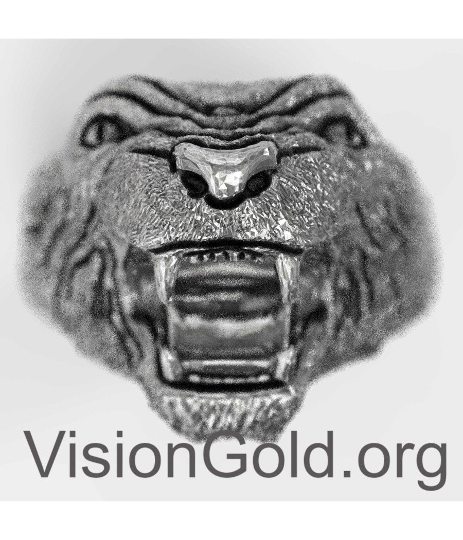 Ανδρικό Δαχτυλίδι Τίγρης - Δαχτυλίδι ανδρικό Rock 0037