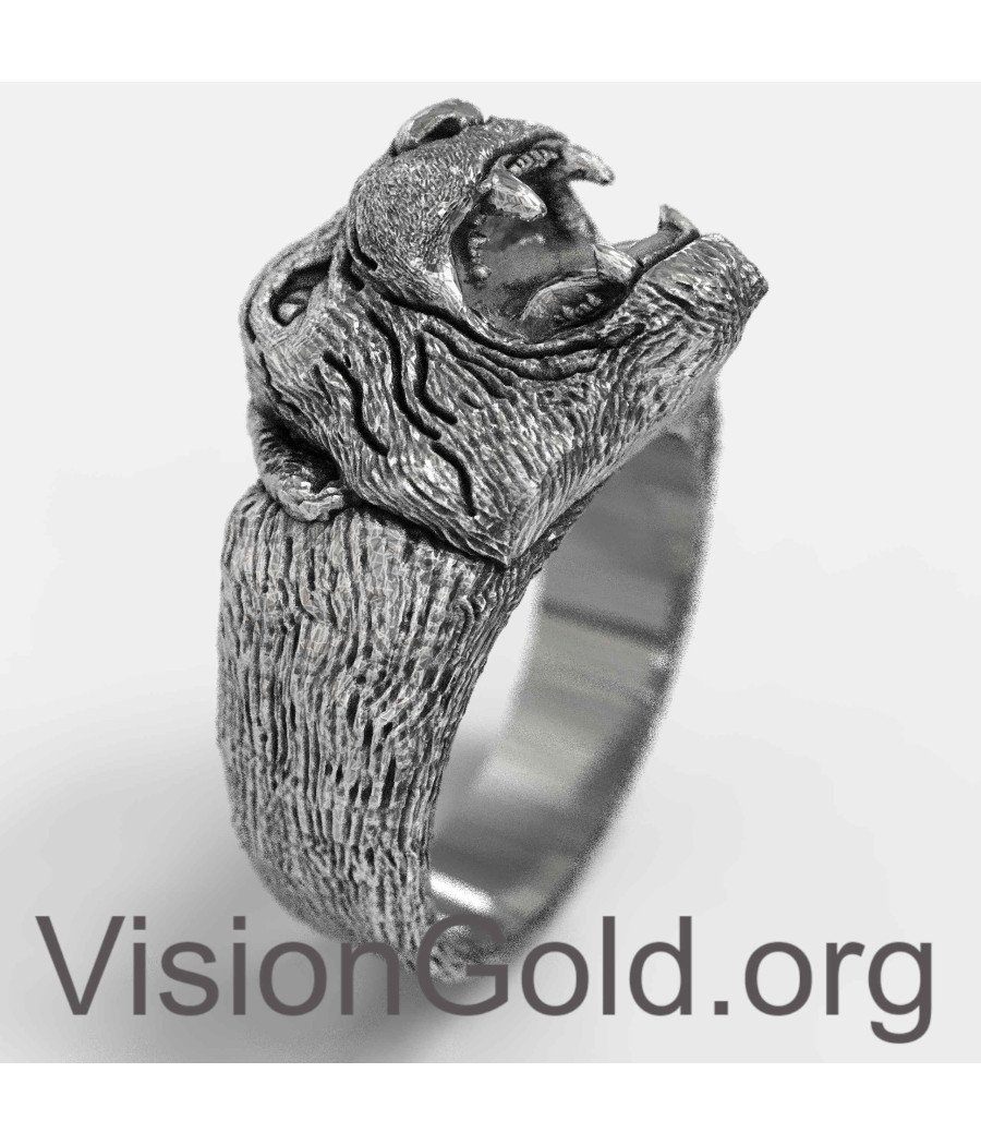 Ανδρικό Δαχτυλίδι Τίγρης - Δαχτυλίδι ανδρικό Rock 0037