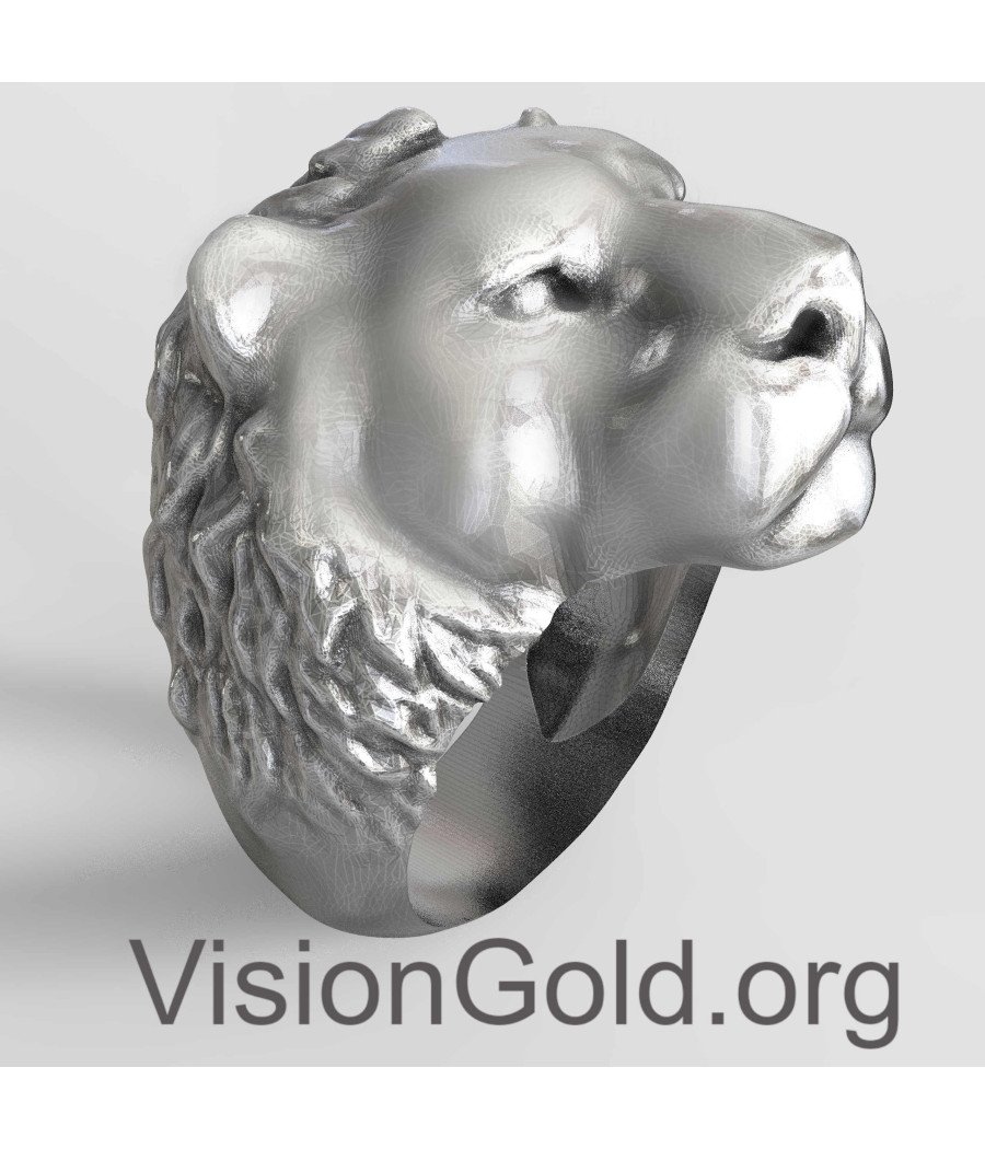 Εντυπωσιακό Δαχτυλίδι Λιοντάρι - Ανδρικό Δαχτυλίδι Λέων 0038