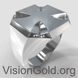 Premium Ανδρικό Δαχτυλίδι Σταυρός Μάλτας 0797