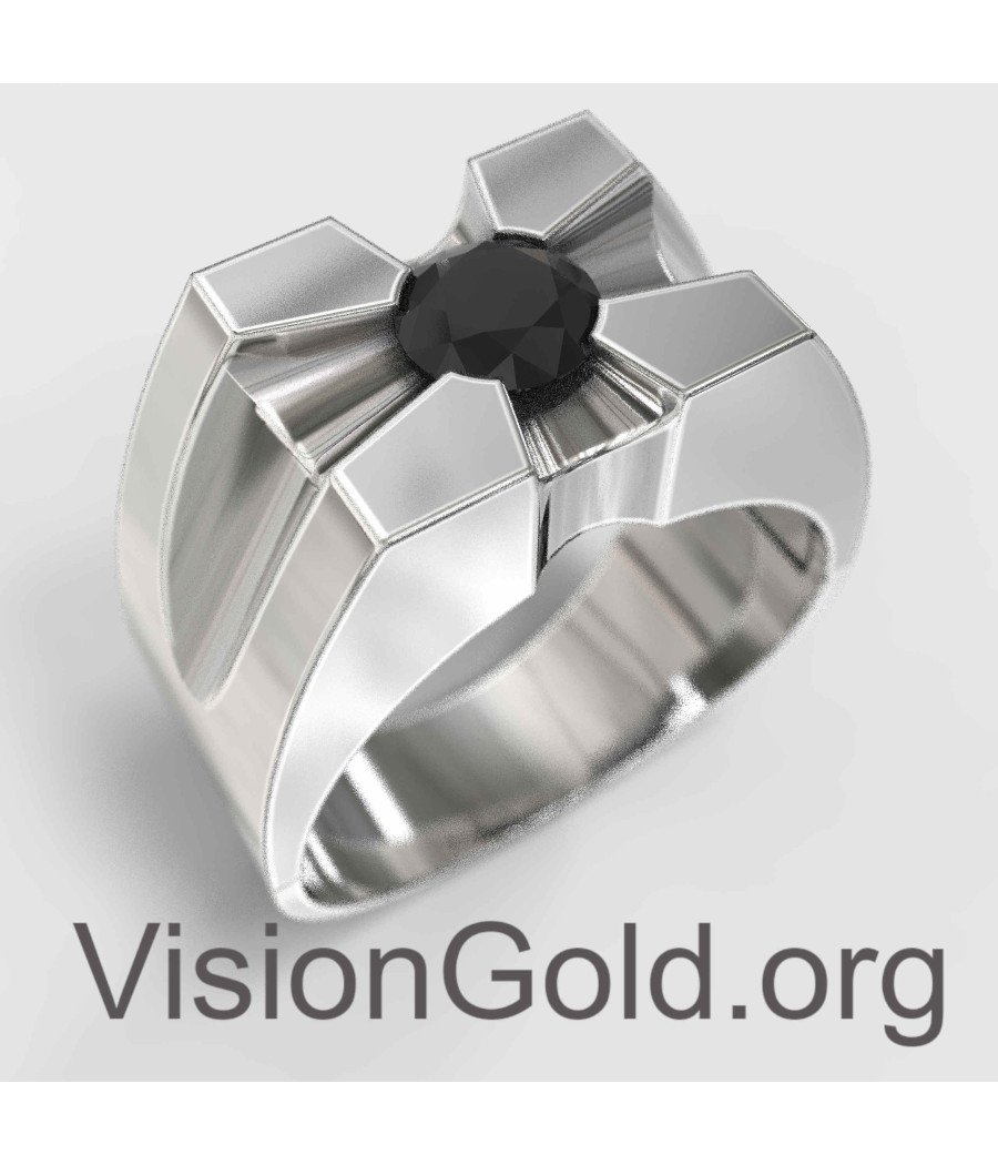 Ασημένιο Χειροποίητο Ανδρικό Δαχτυλίδι 0051