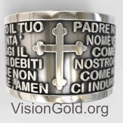 Catholic Padre Nuestro Ring 0507