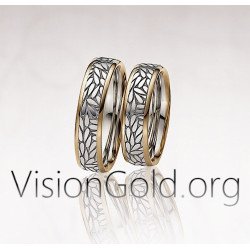 Специальные двухцветные обручальные кольца - обручальные и помолвочные кольца Visiongold®-0071
