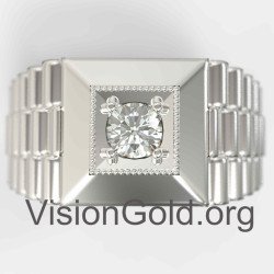 Λευκόχρυσο Ανδρικό Δαχτυλίδι 0073