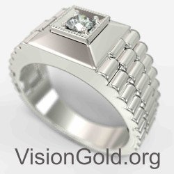 Λευκόχρυσο Ανδρικό Δαχτυλίδι 0073